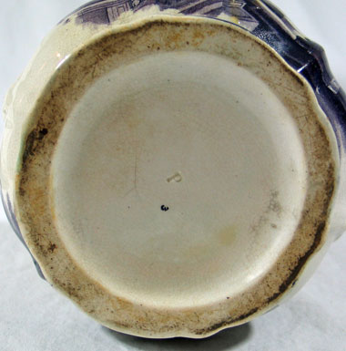 Purple Transferware Staffordshire Jar with Lid