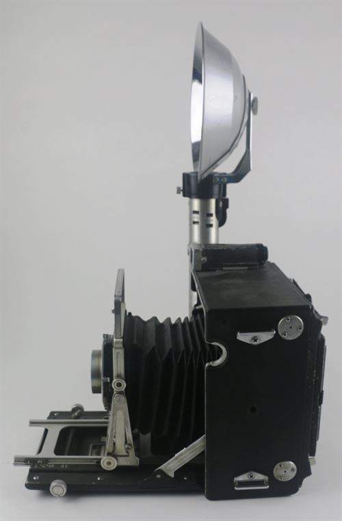 Graflex Speed Graphic Camera with Flash and Case, c. 1950