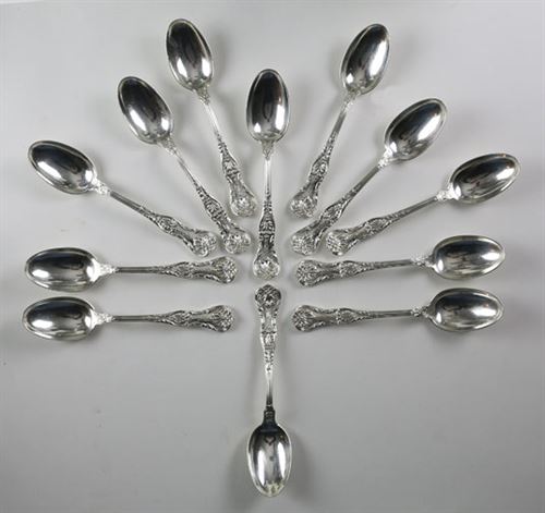Gorham King George Soup Spoons (12)