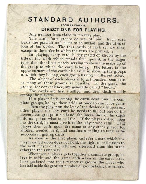 McLoughlin Bros Game of Standard Authors, c. 1894