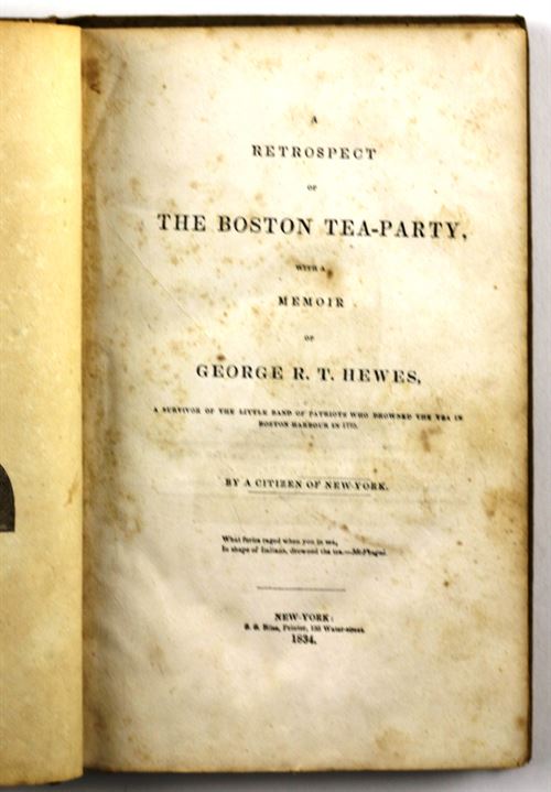 A Retrospect of the Boston Tea-Party by Jim Hawkes